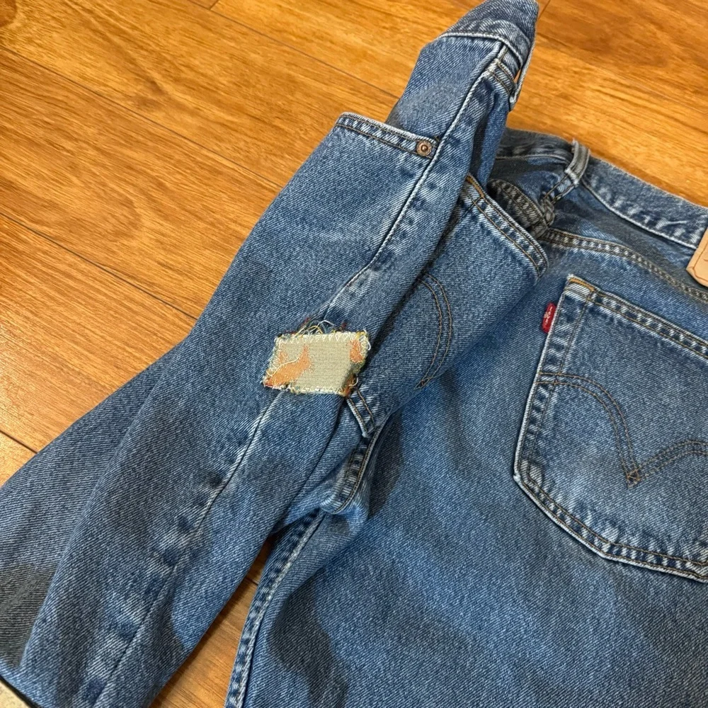 ✨ Levi’s 501 Custom Art Patch Jeans – Michelangelo Hands Mens - Picture 10 of 15